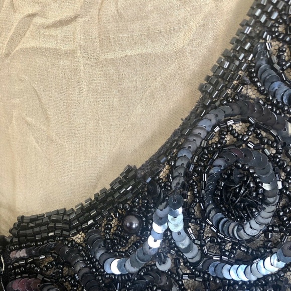 NAEEM KHAM RIAZEE Embellished 100% Silk Art Deco Fringe Dress - Picture 5 of 6